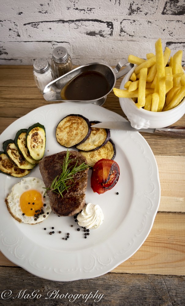 Steak mit Gemüse